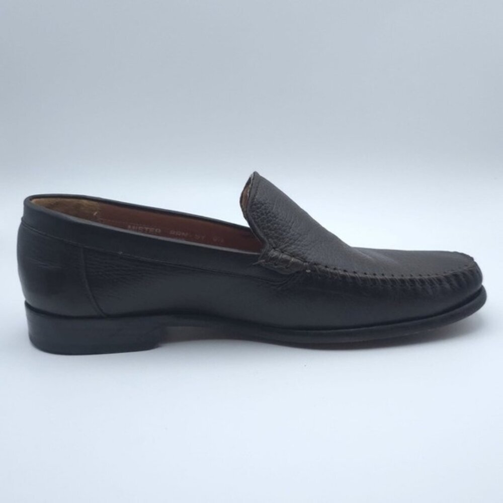 SANDRO MISTER Men's Brown Leather Loafers Shoes Size 9.5 D SPAIN🇪🇸MADE BRN-SY - Picture 11 of 13